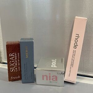 NIB Lot 4 Full-size Lippies Rhode Peptide Fresh Merit Oil Nialpout Mask Ret $94!